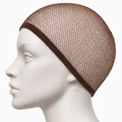 Bonnet filet brun sous perruque | Maintien des cheveux