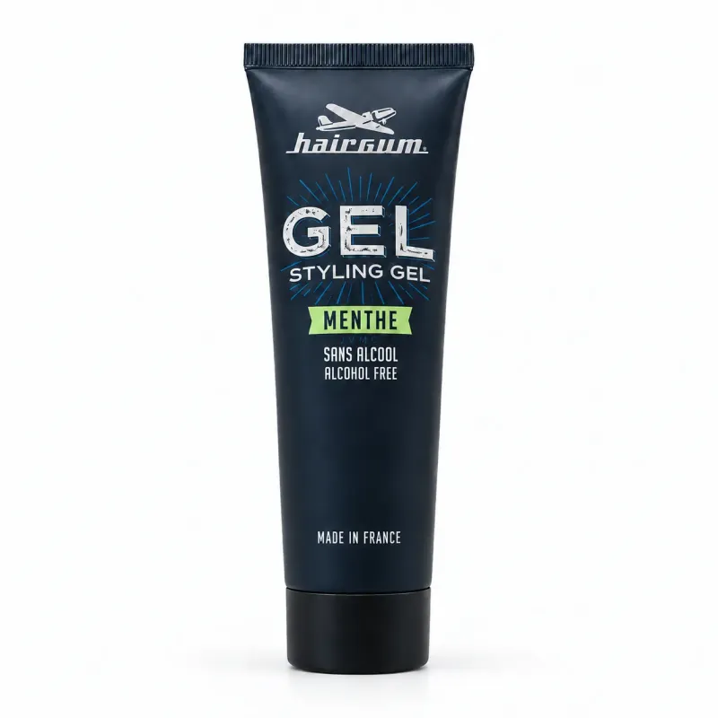 Gel coiffant sans alcool Hairgum 100 g - Fixation forte menthe