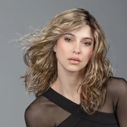 Perruque femme Touch - Cheveux longs ondulés, lace front