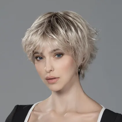 Perruque femme Raise - Coupe courte asymétrique, 12 teintes