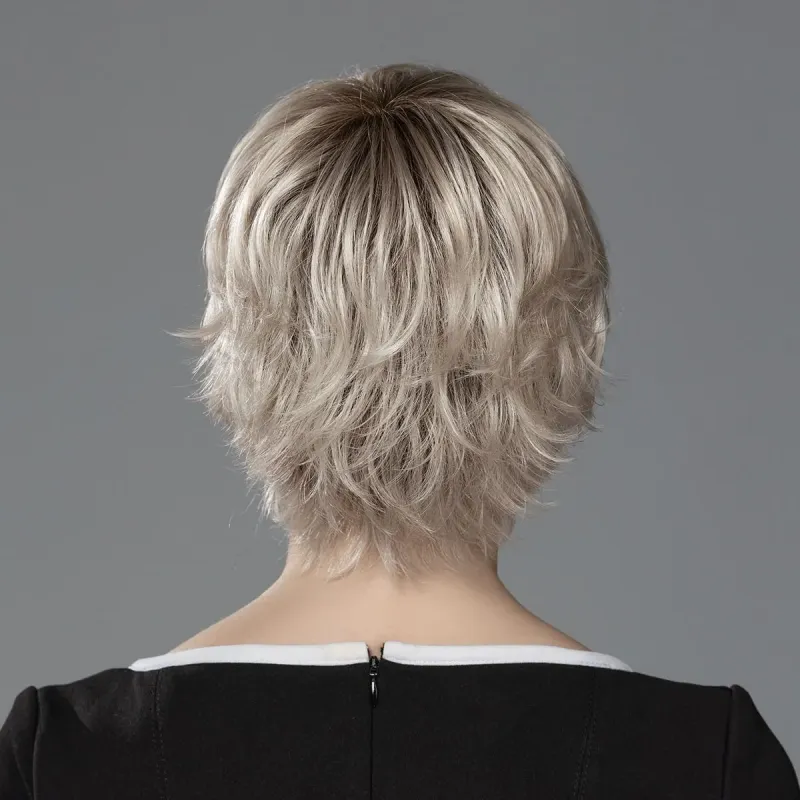 Perruque femme Raise - Coupe courte asymétrique, 12 teintes