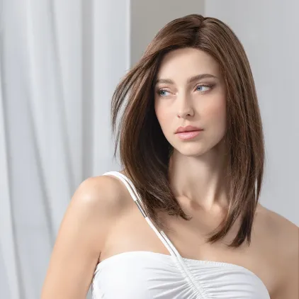 Perruque femme Image Deluxe - Cheveux longs, mono top