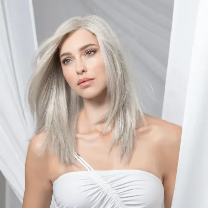 Perruque femme Image Deluxe - Cheveux longs, mono top