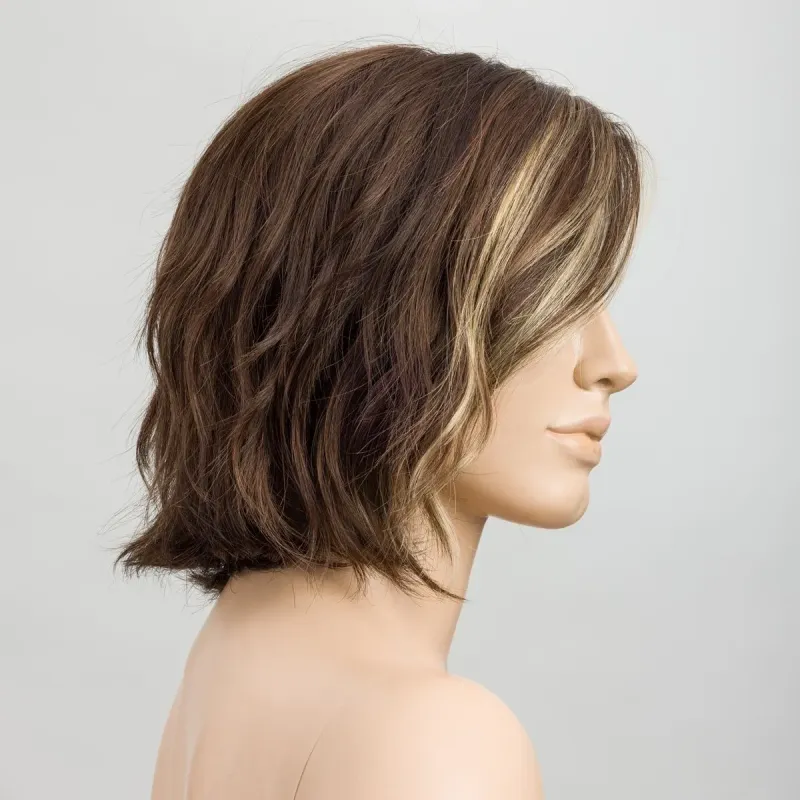 Perruque femme Esprit - Mi-longue 100% fait main, sans crêpage