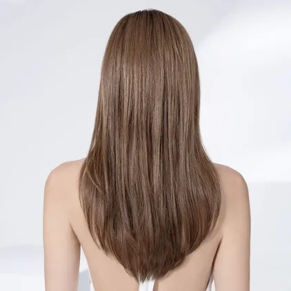 Perruque femme Mirage - Mi-longue coiffable, 100 % fait main