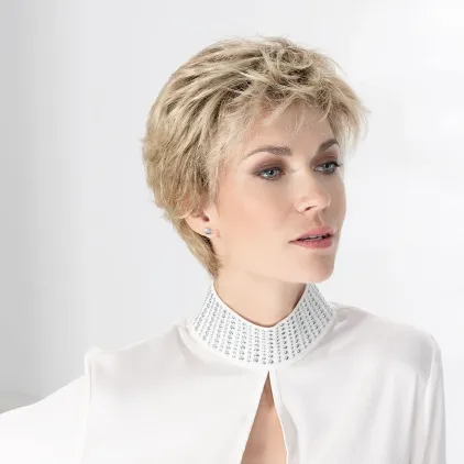 Perruque femme Posh - Coupe courte, 5 nuances blanches