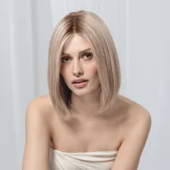 Perruque femme Yara - Long bob en cheveux naturels Remy