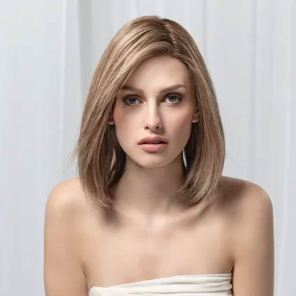 Perruque femme Yara - Long bob en cheveux naturels Remy