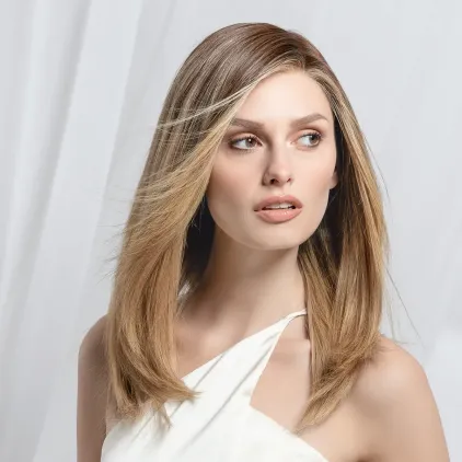 Perruque femme Zora - Cheveux naturels Remy longs, 45 cm