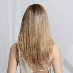 Perruque femme Zora - Cheveux naturels Remy longs, 45 cm