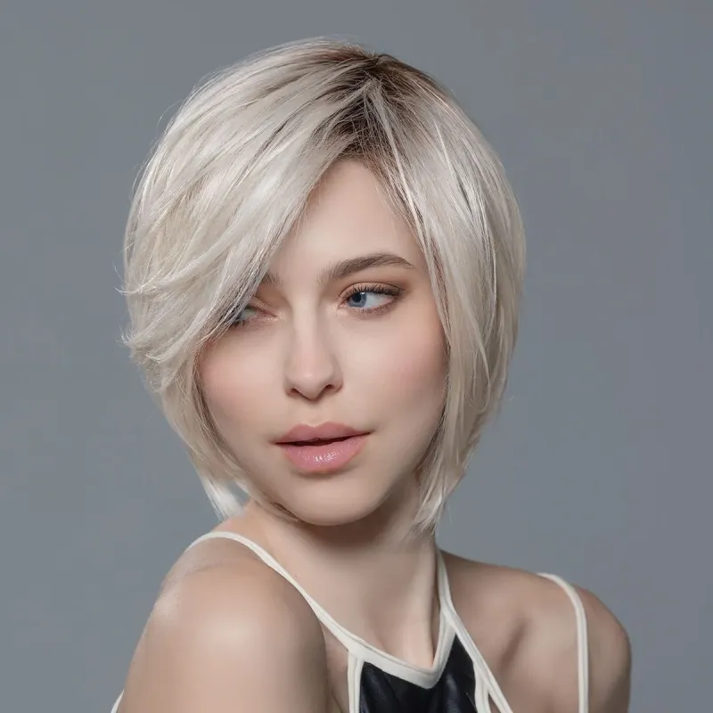 Casey Mono Part Ellen Wille – Platinblonde ROOTED – vue portée