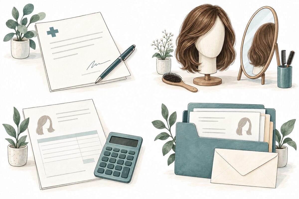 Illustration des démarches : prescription, essayage, devis et conservation des justificatifs
